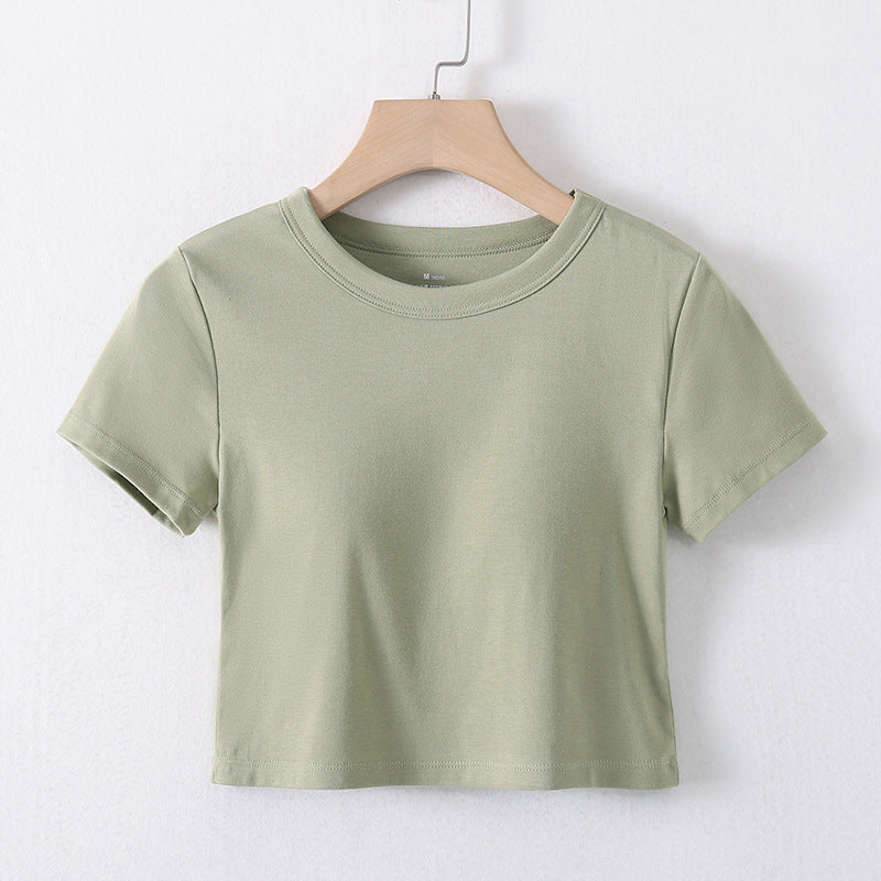 Summer Crop Top with Built-in Bra for Women