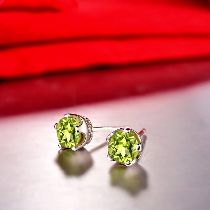 Peridot S925 Sterling Silver Earrings