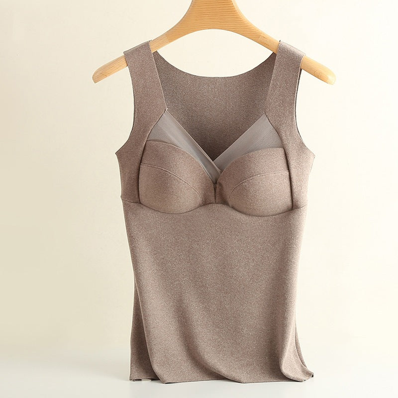 New De Rong Thermal Integrated Tank Top Bra