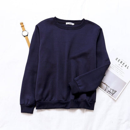 Solid Color Pullover Sweater for Women