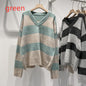 Vintage Striped Pullover Sweater for Women