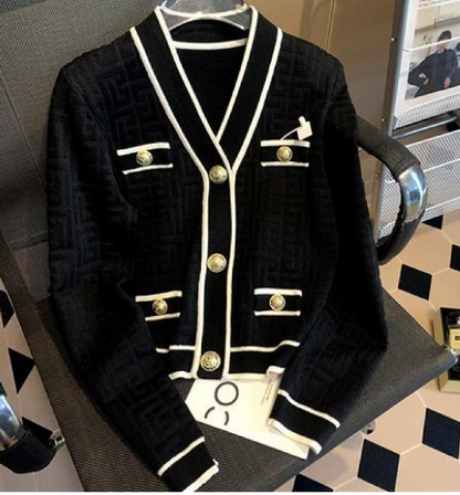 Jacquard Sweater Coat for Women (One Piece)