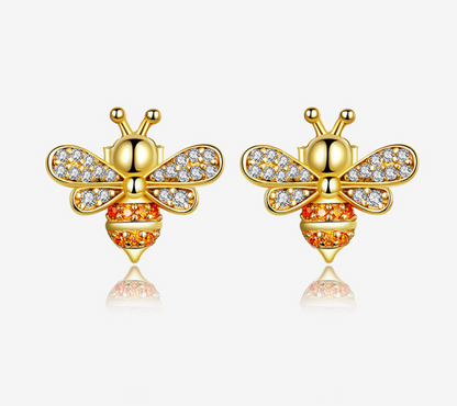 S925 Silver Bee Earrings and Studs