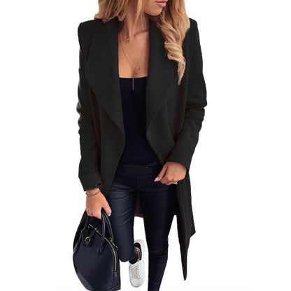 Lapel Woolen Coat
