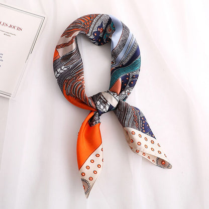 Summer Women’s Silk Scarf - Retro Style Lightweight Scarf