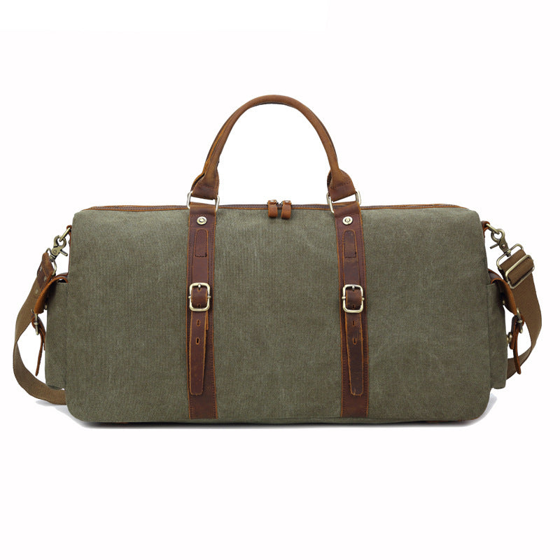 Vintage Leather Travel Bag for Men - Large Capacity