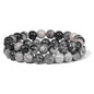 Men's Retro 8mm Natural Stone Bead Bracelet