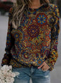 Printed Long Sleeve Sweater for Women