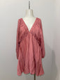 PLUNGE NECK MINI BOHO DRESS