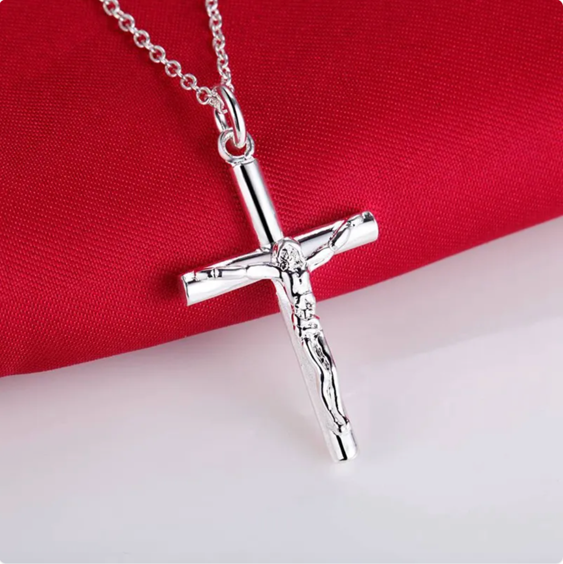 S925 Silver Jesus Cross Necklace