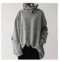 Loose High Neck Pullover Sweater for Women