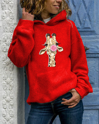 Solid Color Round Neck Sweater for Women