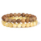 Men's Retro 8mm Natural Stone Bead Bracelet