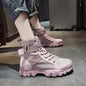 Women's Retro High-Top Martin Boots with Thick Sole