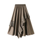 Mid-Length Slim A-Line Umbrella Skirt