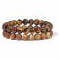 Men's Retro 8mm Natural Stone Bead Bracelet