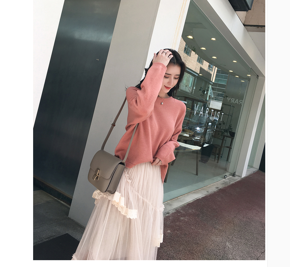 V-Neck Knit Sweater for Women