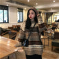 Loose Fashion Jacquard Diamond Sweater for Women