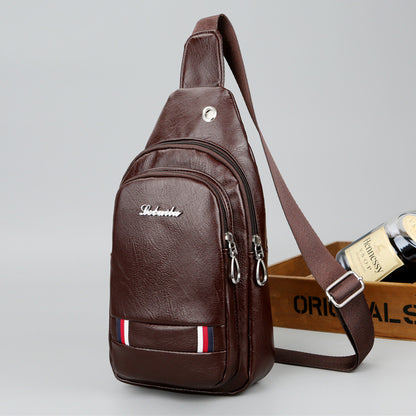Soft Leather Small Crossbody Bag for Men