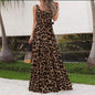 Irregular Belted Sleeveless Maxi Cake Dress