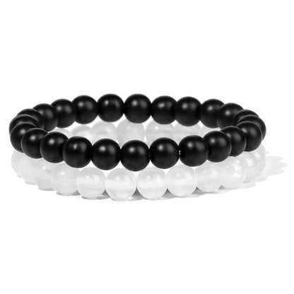 Men's Retro 8mm Natural Stone Bead Bracelet