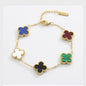 High-End Four Leaf Clover Bracelet in Titanium Steel