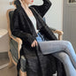 Mixed Color Sweater Jacket for Women