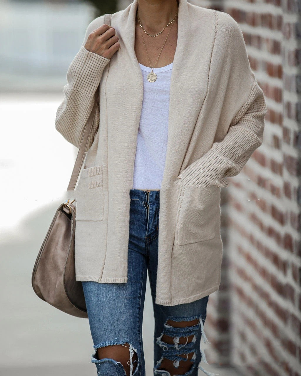 Bat Sleeve Winter Cardigan Sweater for Women
