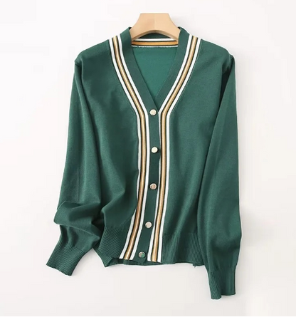 Women's 100% Cashmere Cardigan Sweater V-Neck