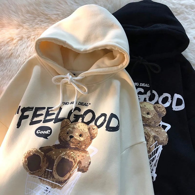Thickened Fleece Bear Hooded Sweater for Women
