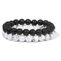 Men's Retro 8mm Natural Stone Bead Bracelet
