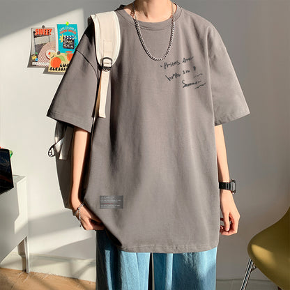 Loose Letter Print Pullover Sweater for Women