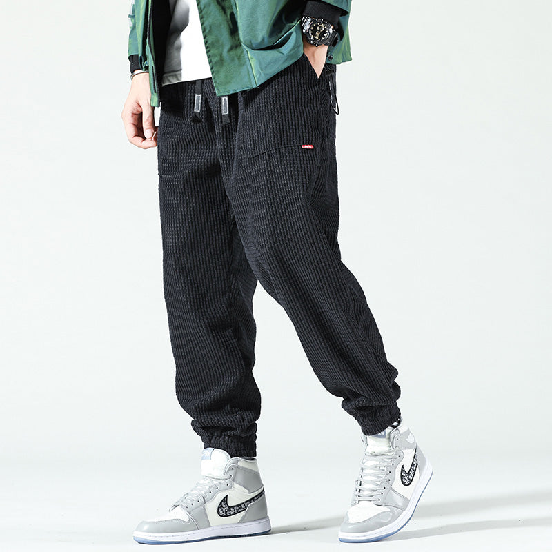 Retro Loose Fit Stretchy Men's Casual Pants