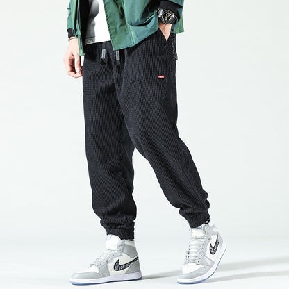 Retro Loose Fit Stretchy Men's Casual Pants