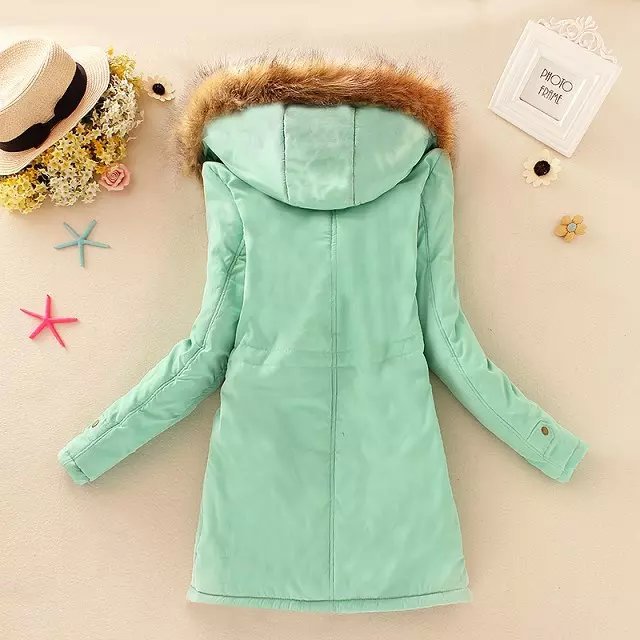 Thick Cotton Coat with Hood and Lamb Fleece Lining