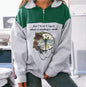 Printed Long-Sleeved Blouse Sweater for Women