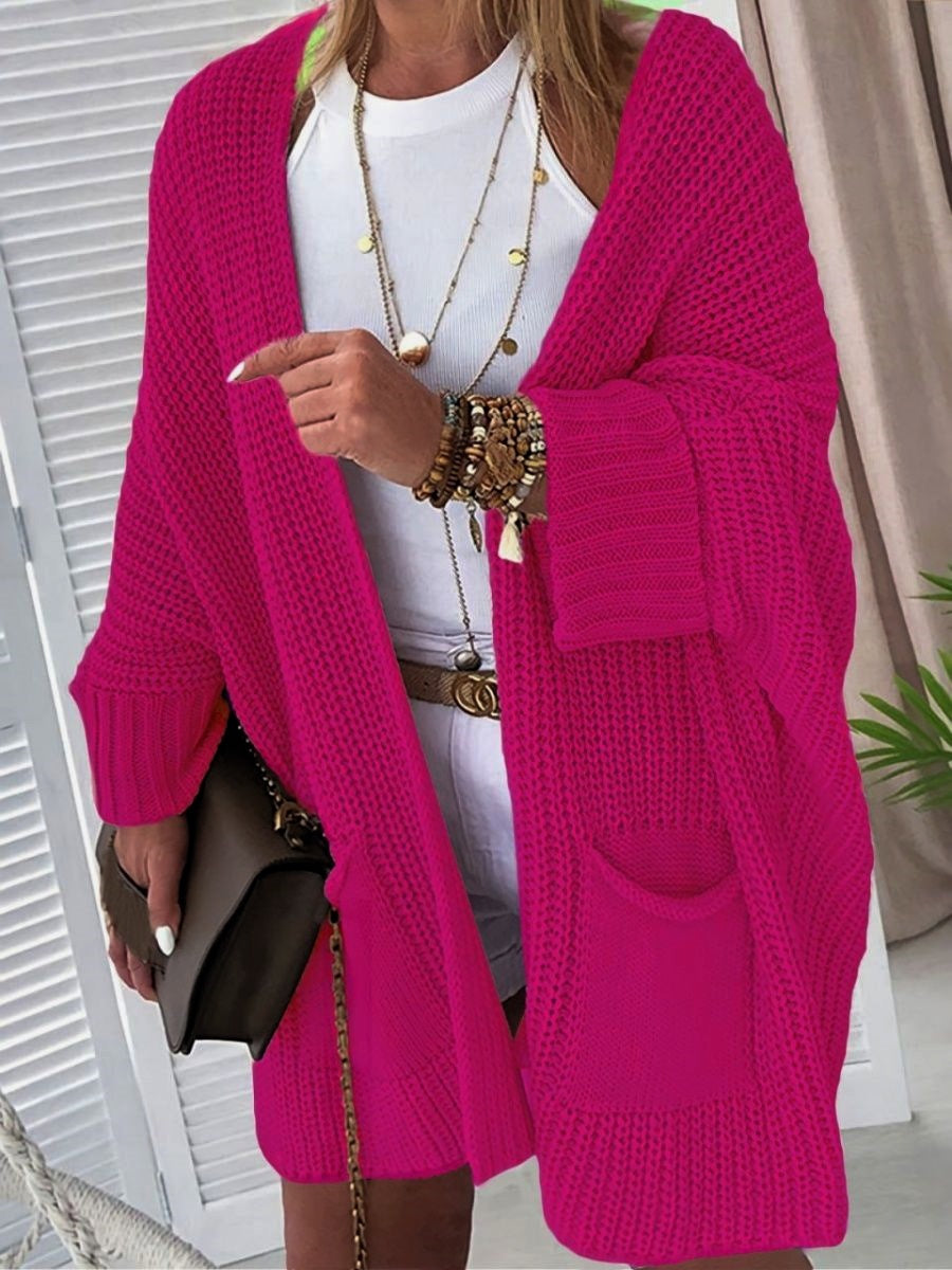 Bat Sleeve Winter Cardigan Sweater for Women