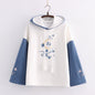 Alphabet Color Matching Hooded Sweater for Women
