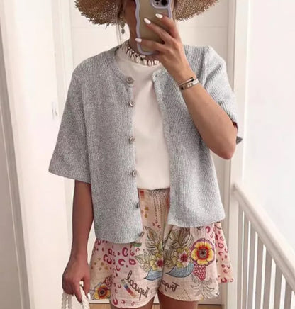Knitted Cardigan Button Coat