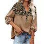 Leopard Print Hooded Casual Sweater for Women