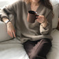 Japanese Style V-neck Sweater for Women