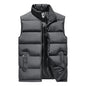 Men's Thick Warm Vest with Stand Collar for Fall/Winter