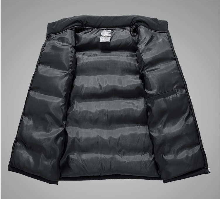 Men's Thick Warm Vest with Stand Collar for Fall/Winter