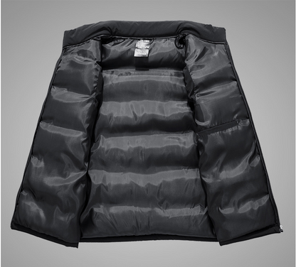 Men's Thick Warm Vest with Stand Collar for Fall/Winter