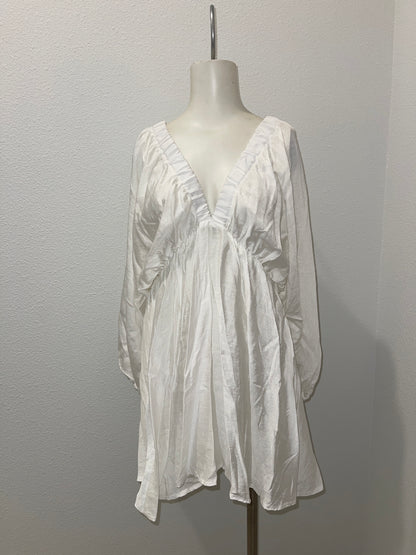 PLUNGE NECK MINI BOHO DRESS