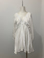 PLUNGE NECK MINI BOHO DRESS
