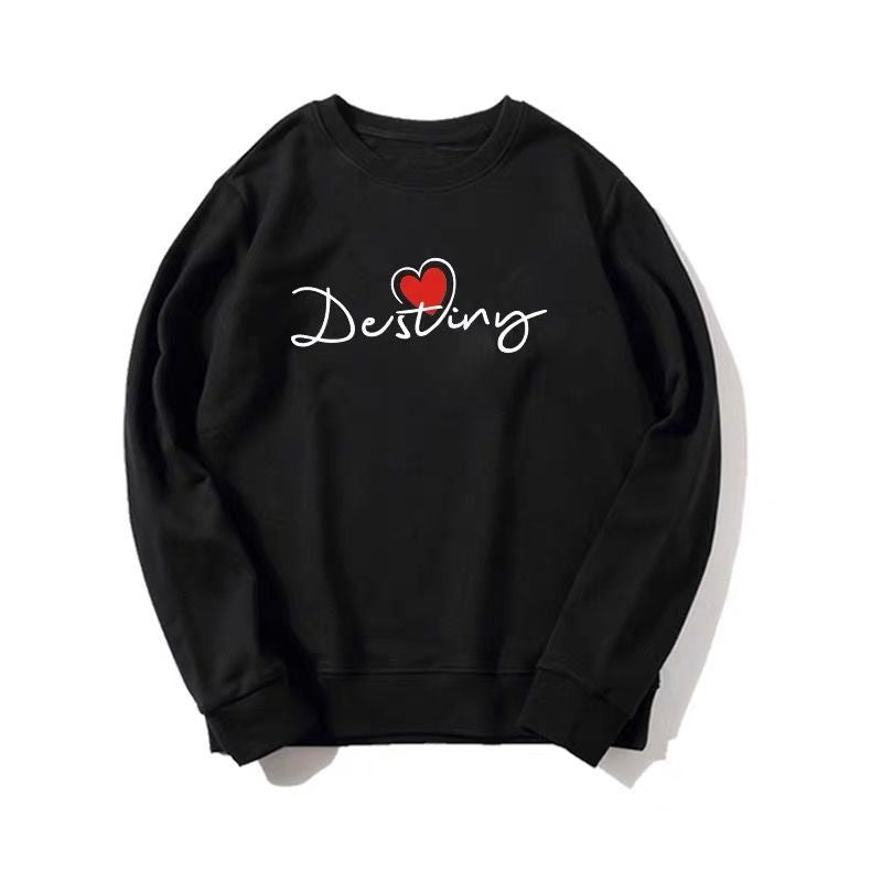 Loose Long-Sleeved Printed Sweater for Women