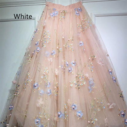 Three-Dimensional Embroidery Puffy Skirt for Women