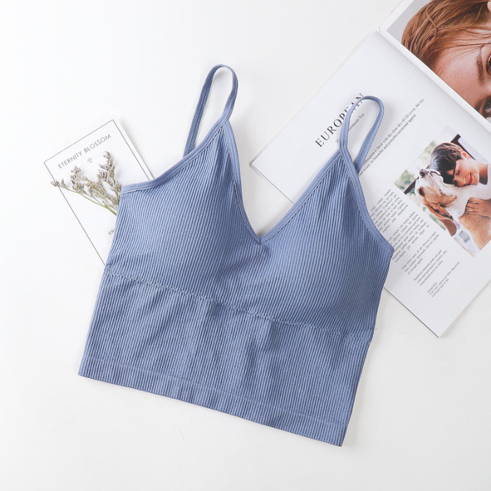 Women's Sports Bra with Sexy Back Tank Top Design