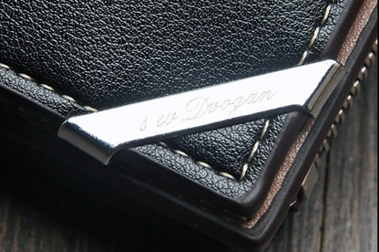 Vertical Buckle Wallet with Zipper Closure